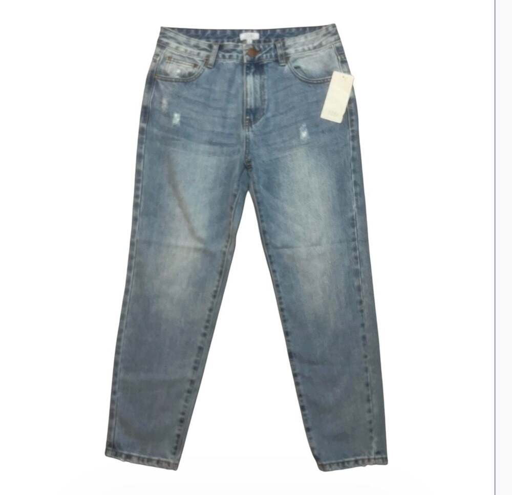 Tobi Light Wash Distressed High Rise Denim Jeans Size 28 NWT